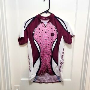Pearl Izumi Maroon and Pink Cycling Top Size Large